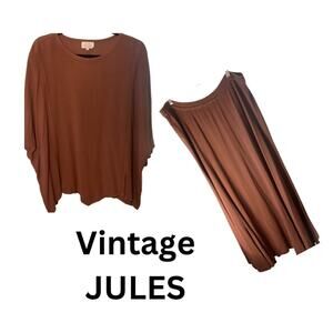 Jules - Vintage Tunic & Maxi Skirt Set, Boho, bohemian, Artsy, Curvy, Plus, 2X
